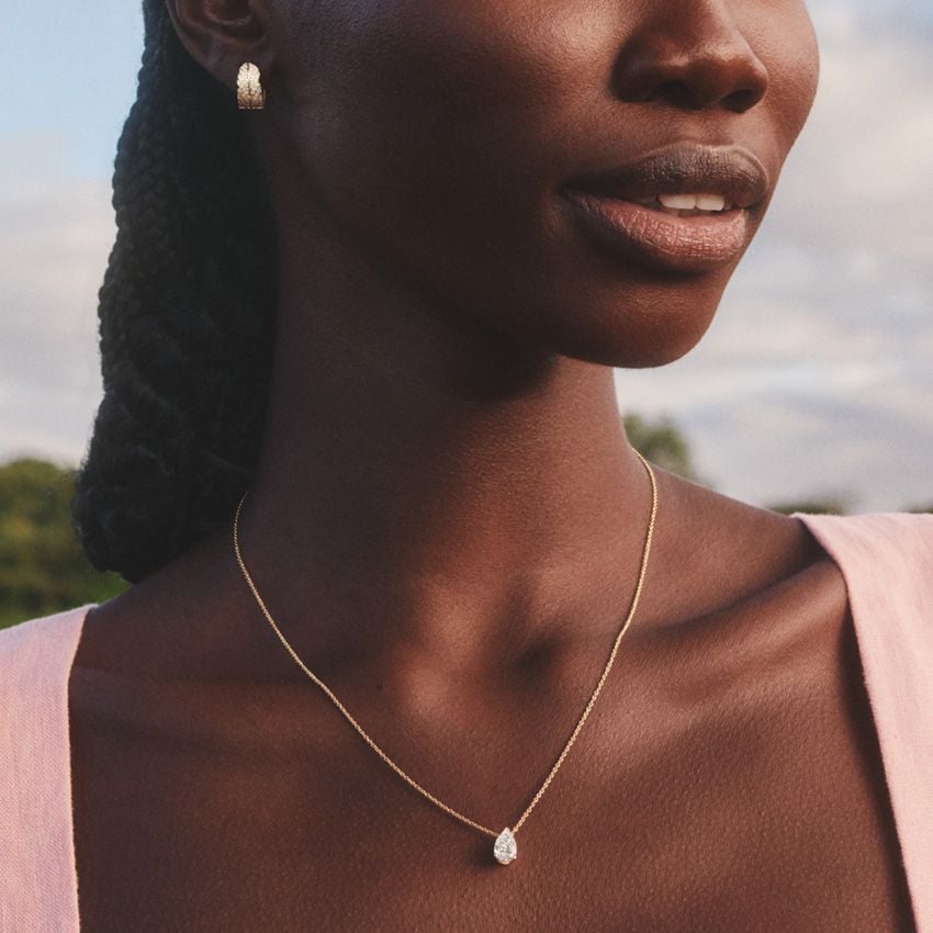 Pear Carbon Capture Lab Diamond Pendant
