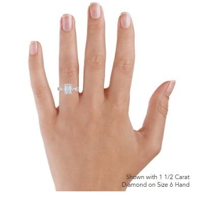 Alya Emerald Twist Solitaire Engagement Ring