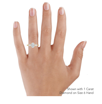 Opera Three Stone Diamond Engagement Ring