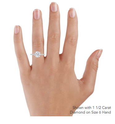 Kristen Diamond Engagement Ring Hidden Halo