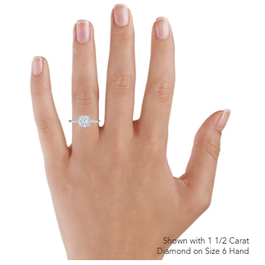 Petite Cushion Engagement Ring