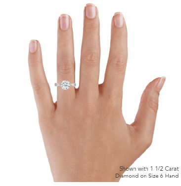 Alya Twist Solitaire Engagement Ring