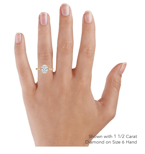 Freesia Hidden Halo Oval Diamond Engagement Ring