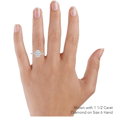 Petite Elodie Oval Engagement Ring