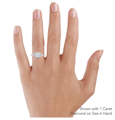 Nadia Halo Diamond Engagement Ring