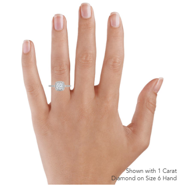 Odessa Halo Diamond Engagement Ring