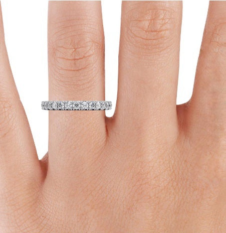 French Pavé Eternity Diamond Ring