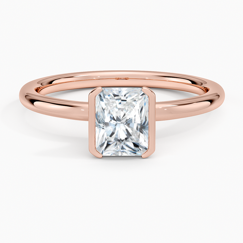Каблучка з діамантом солітер Annika Semi-Bezel Radiant Cut