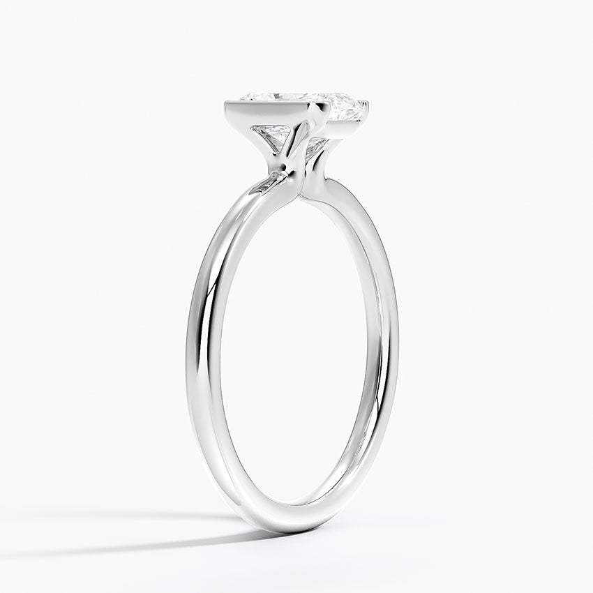 Каблучка з діамантом солітер Annika Semi-Bezel Radiant Cut