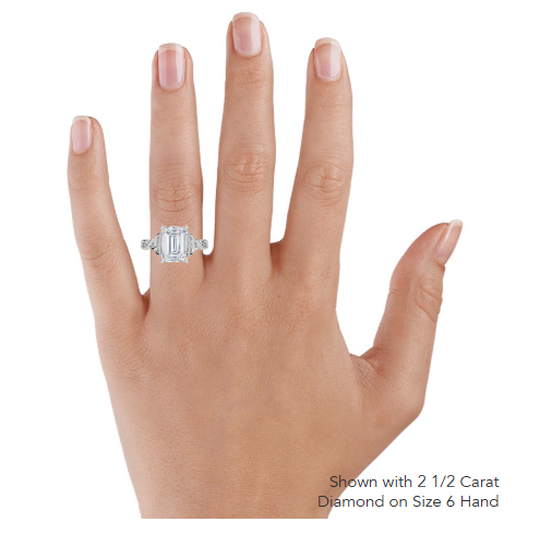 Alya Emerald Twist Solitaire Engagement Ring