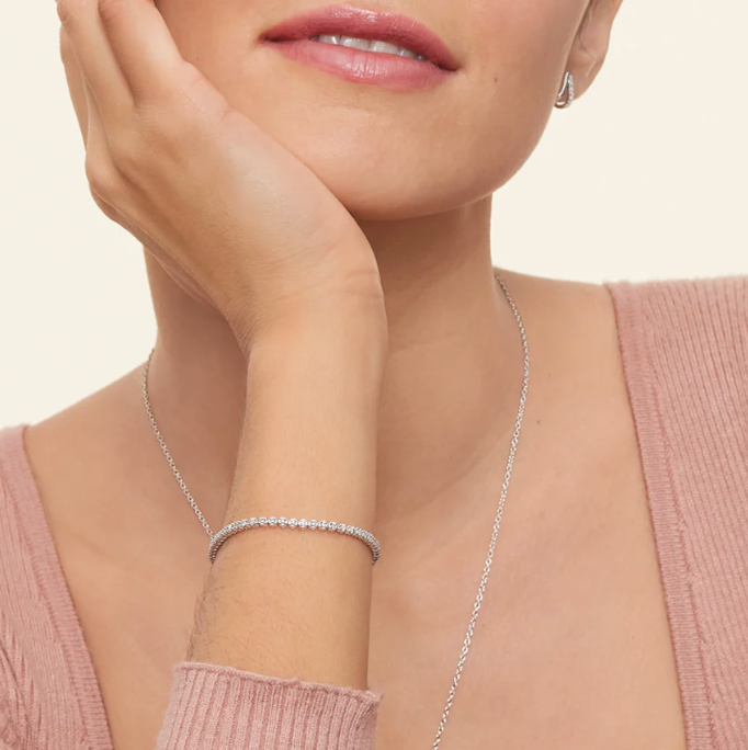 Adorned Diamond Tennis Bracelet