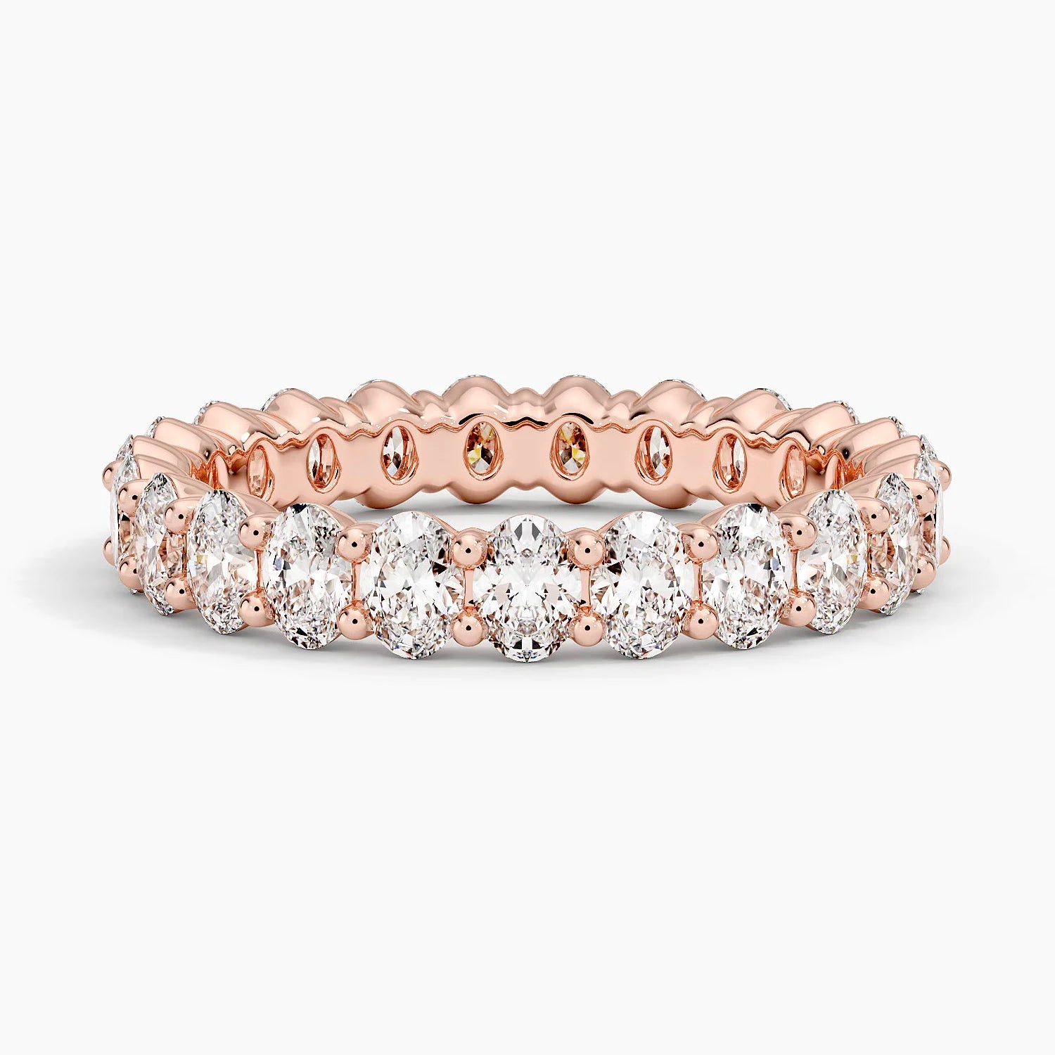 Каблучка з діамантами Eternity Oval Cut