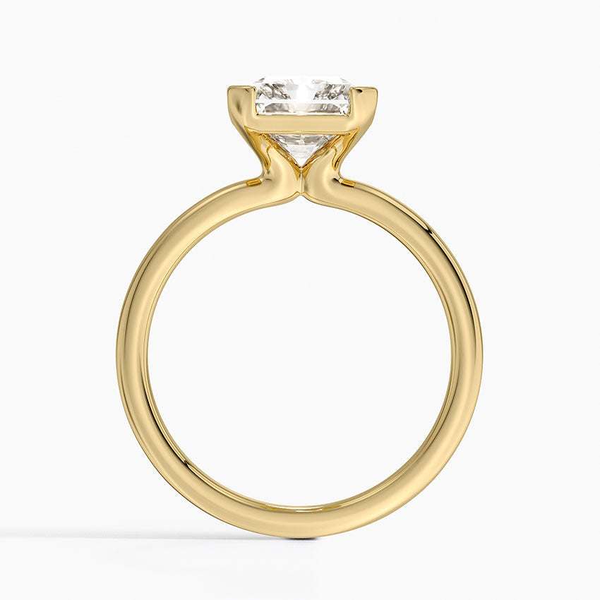 Каблучка з діамантом солітер Annika Semi-Bezel Radiant Cut