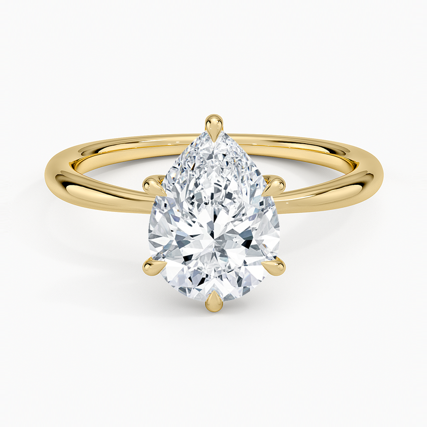 Каблучка з діамантом солітер Freesia Pear Cut
