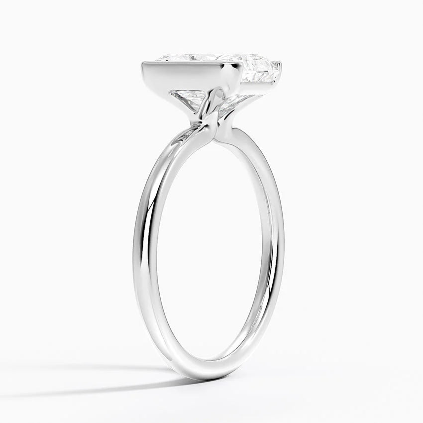 Каблучка з діамантом солітер Annika Semi-Bezel Radiant Cut