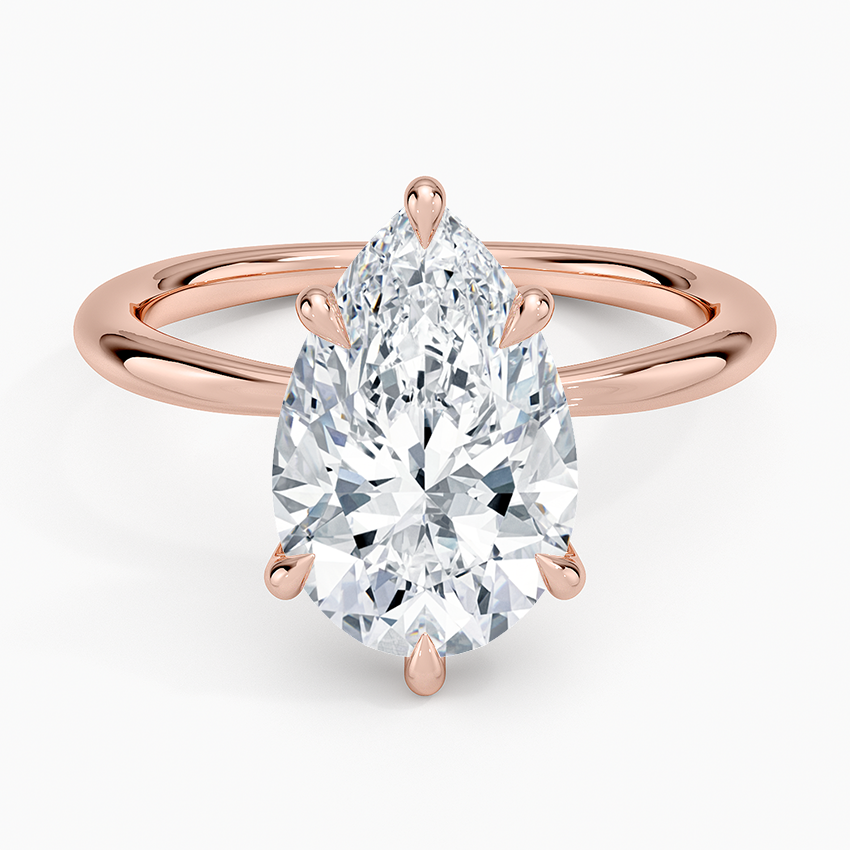 Каблучка з діамантом солітер Freesia Pear Cut