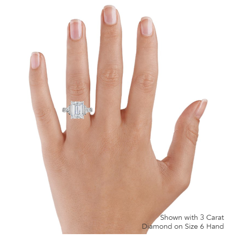 Alya Emerald Twist Solitaire Engagement Ring