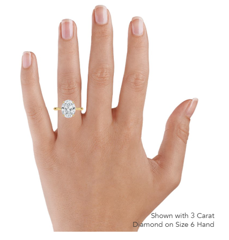 Freesia Hidden Halo Oval Diamond Engagement Ring