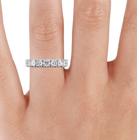 French Pavé Eternity Diamond Ring