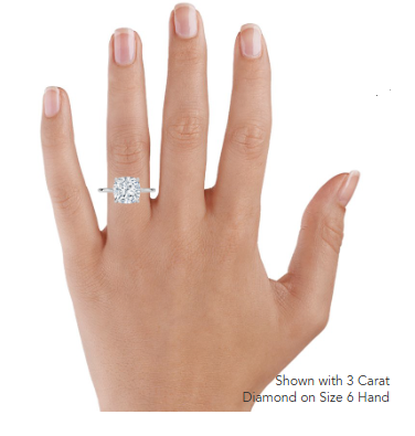 Petite Cushion Engagement Ring