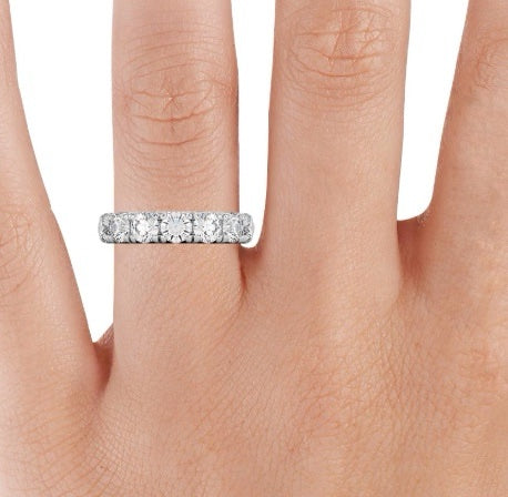 French Pavé Eternity Diamond Ring