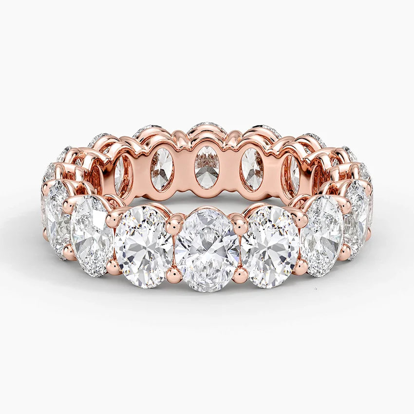 Каблучка з діамантами Eternity Oval Cut