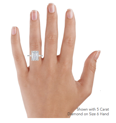 Emerald Three Stone Diamond Engagement Ring