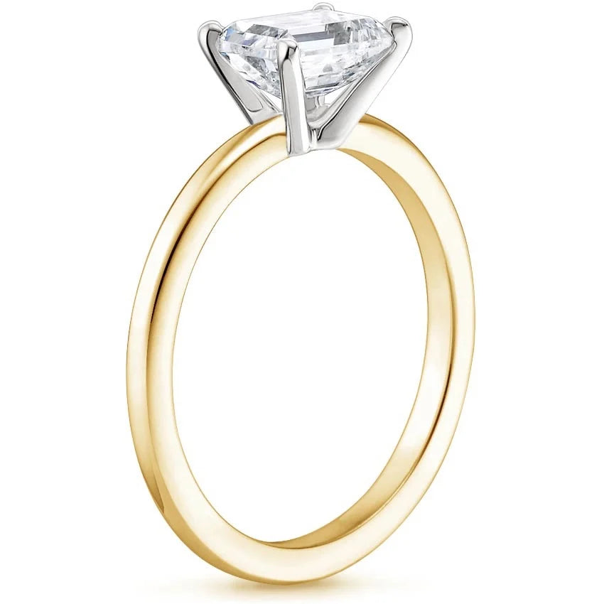 Horizontal Petite Comfort Fit Solitaire Ring