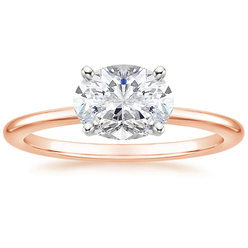 Horizontal Petite Comfort Fit Solitaire Ring