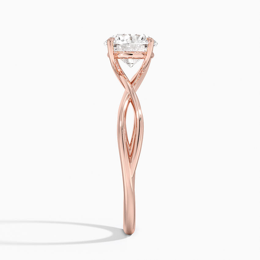 Alya Twist Solitaire Engagement Ring