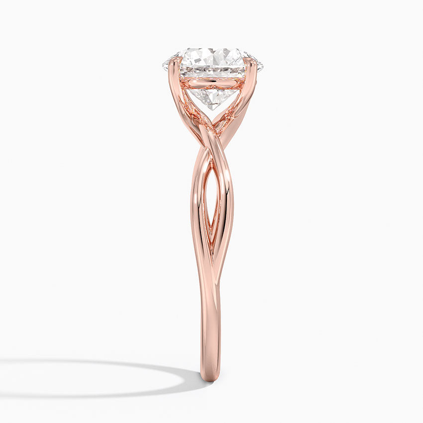 Alya Twist Solitaire Engagement Ring