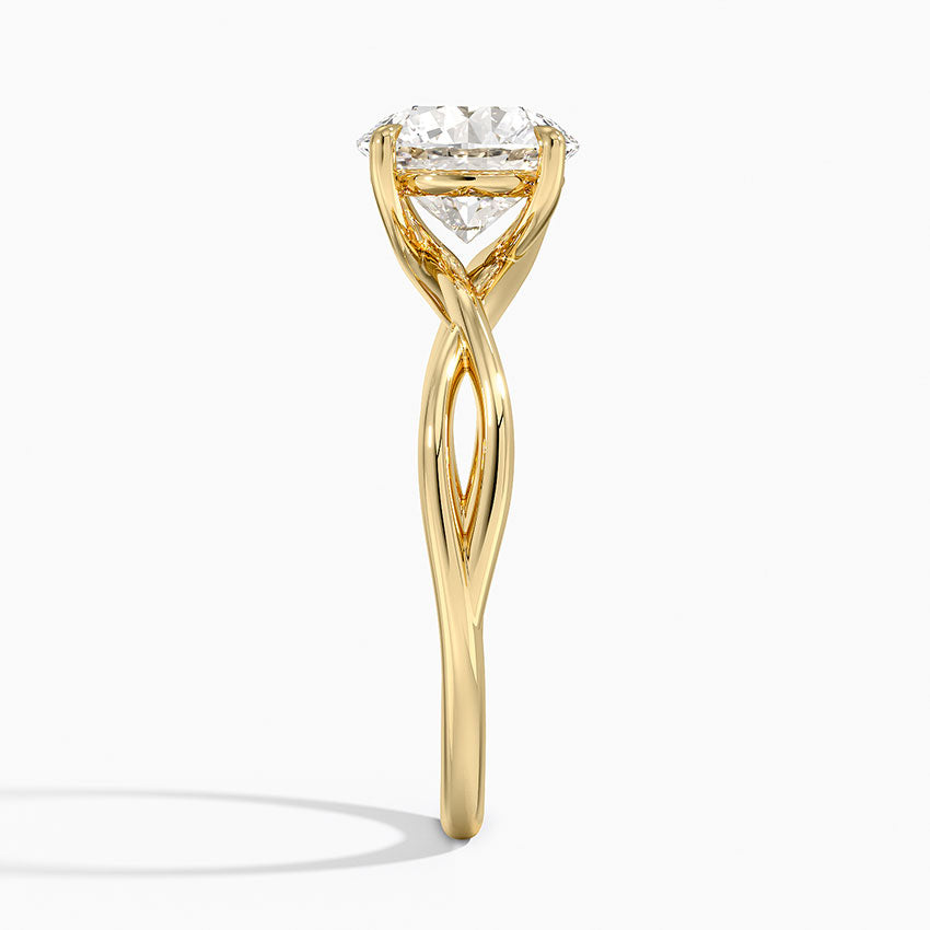 Alya Twist Solitaire Engagement Ring