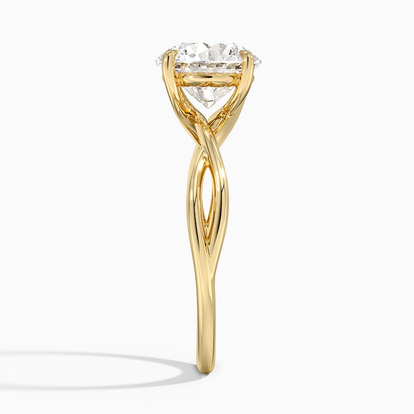 Alya Twist Solitaire Engagement Ring
