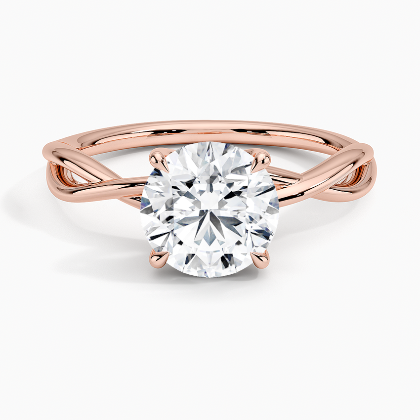 Alya Twist Solitaire Engagement Ring