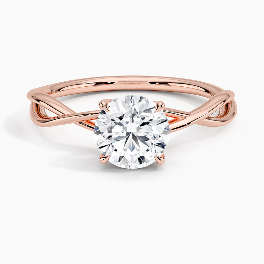 Alya Twist Solitaire Engagement Ring