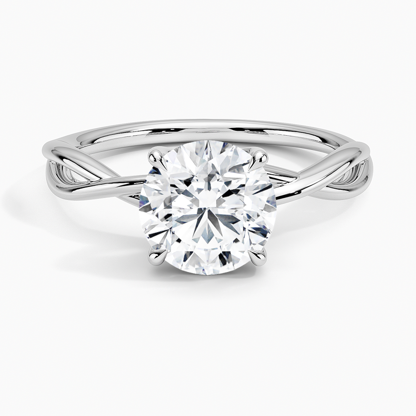Alya Twist Solitaire Engagement Ring