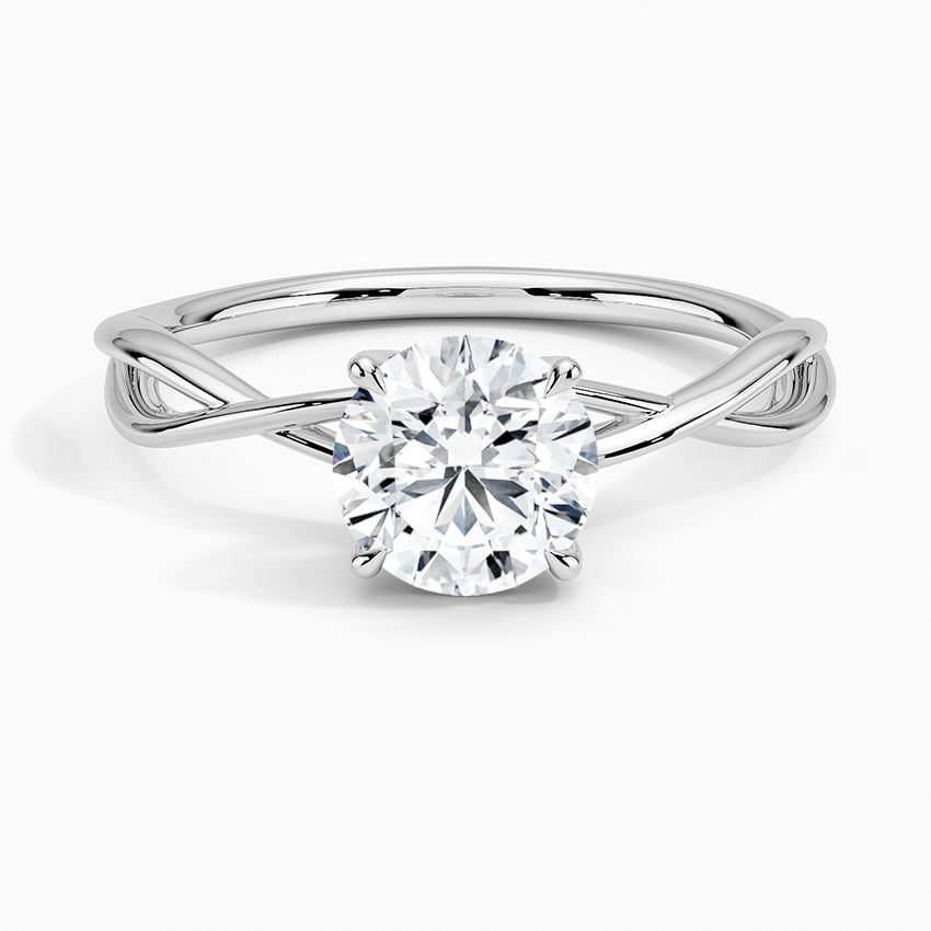 Alya Twist Solitaire Engagement Ring