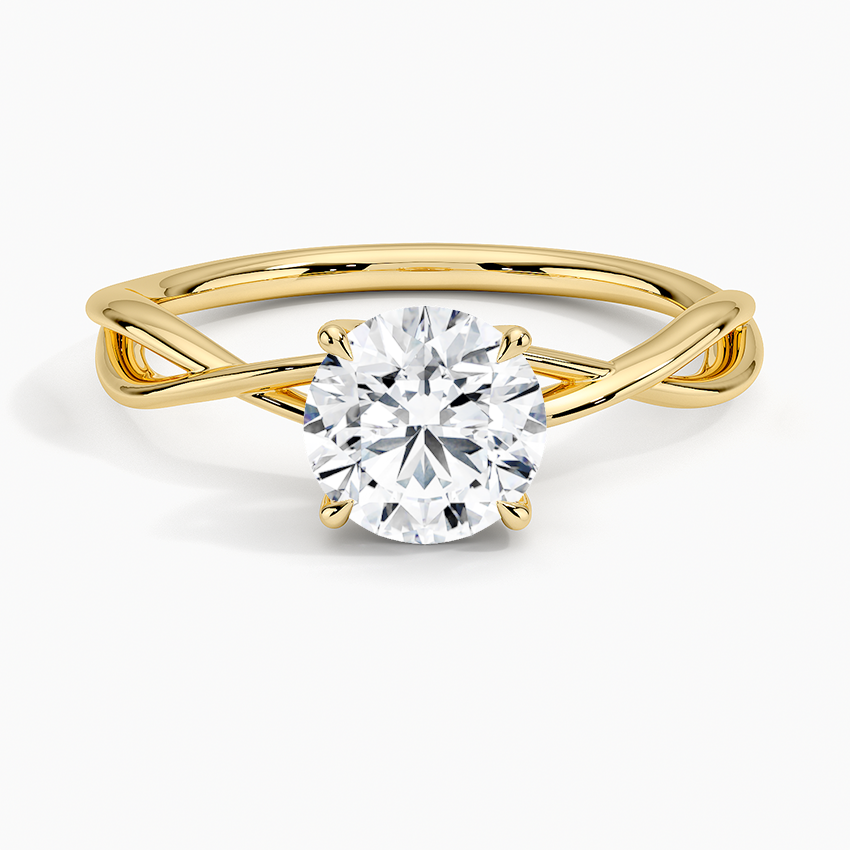 Alya Twist Solitaire Engagement Ring