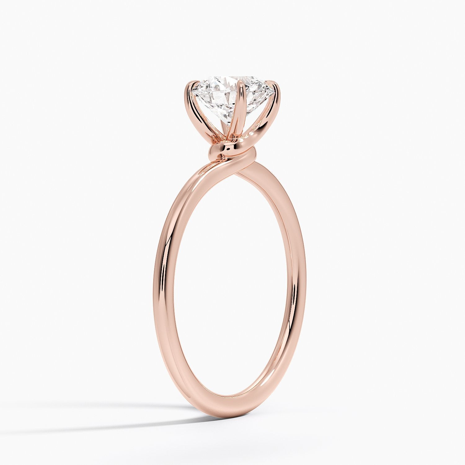 Entwined Solitaire Engagement Ring