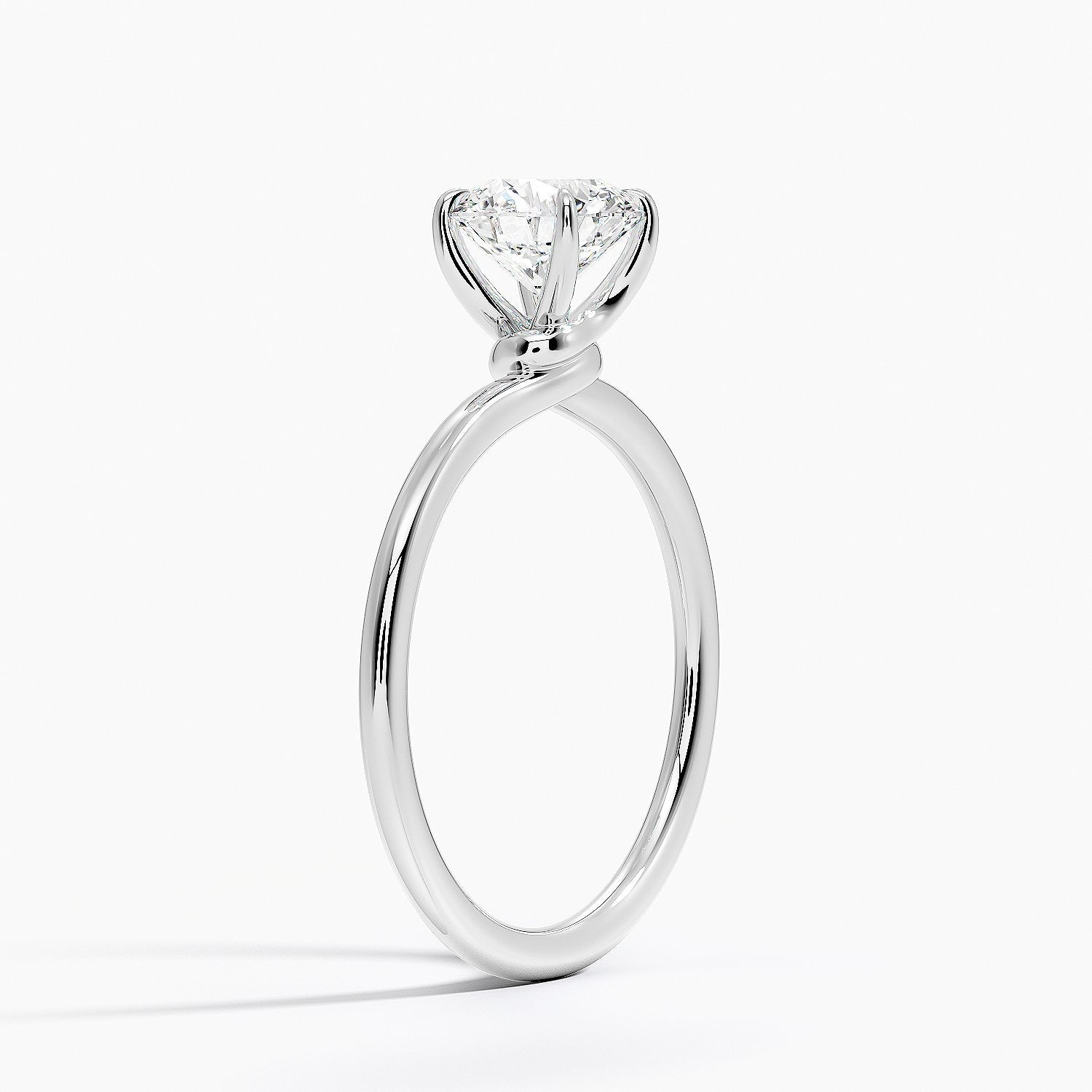Entwined Solitaire Engagement Ring
