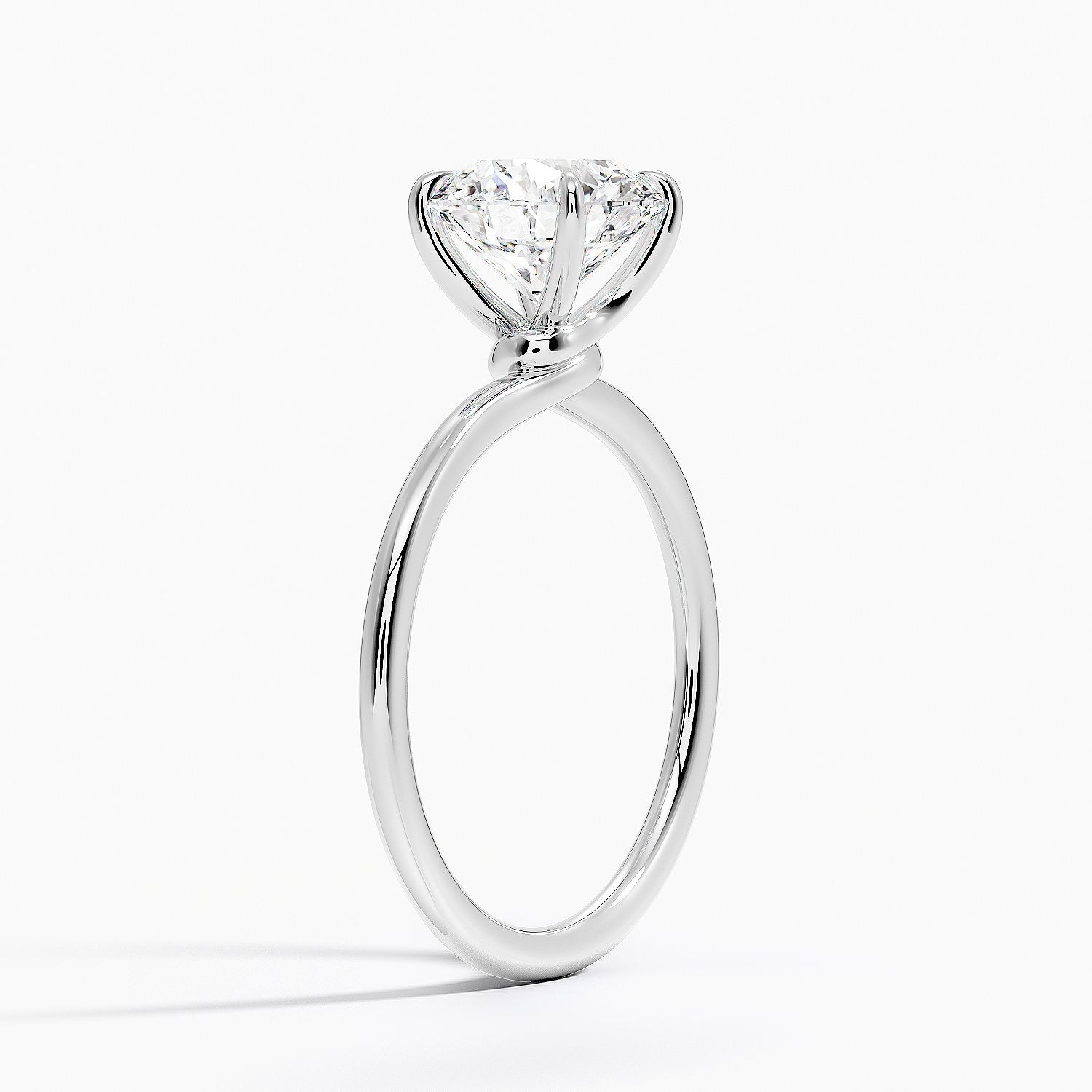 Entwined Solitaire Engagement Ring