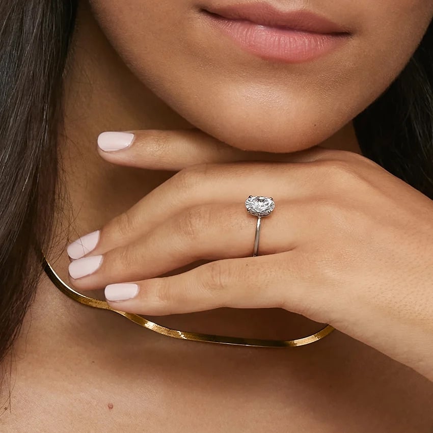 Petite Elodie Oval Engagement Ring