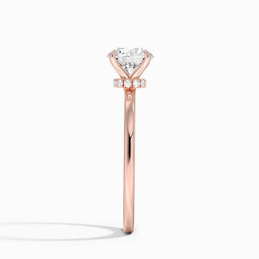 Secret Halo Diamond Engagement Ring