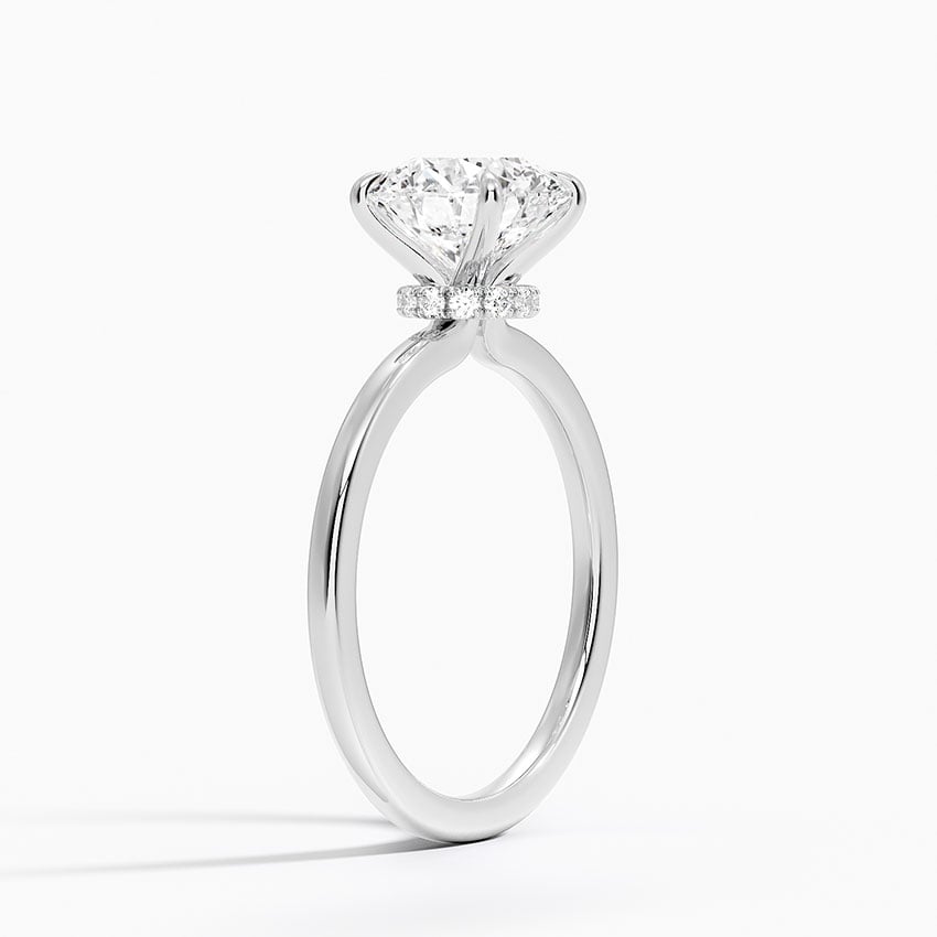 Secret Halo Diamond Engagement Ring