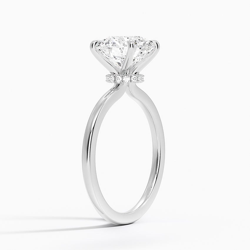 Secret Halo Diamond Engagement Ring