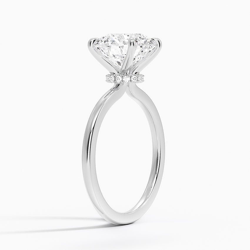 Secret Halo Diamond Engagement Ring