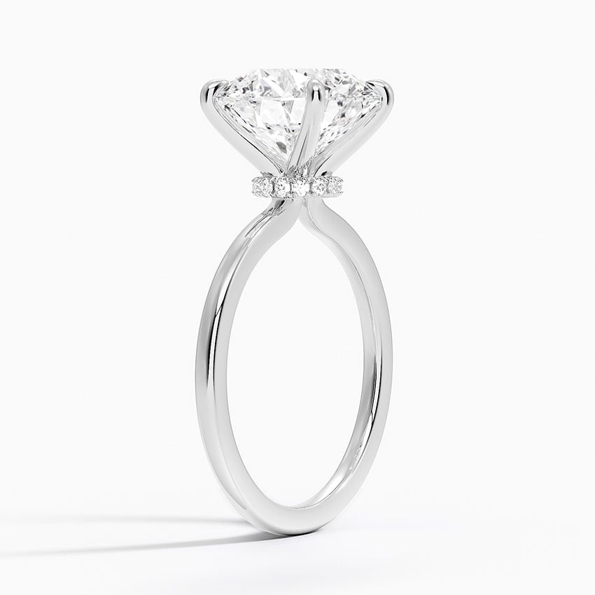 Secret Halo Diamond Engagement Ring