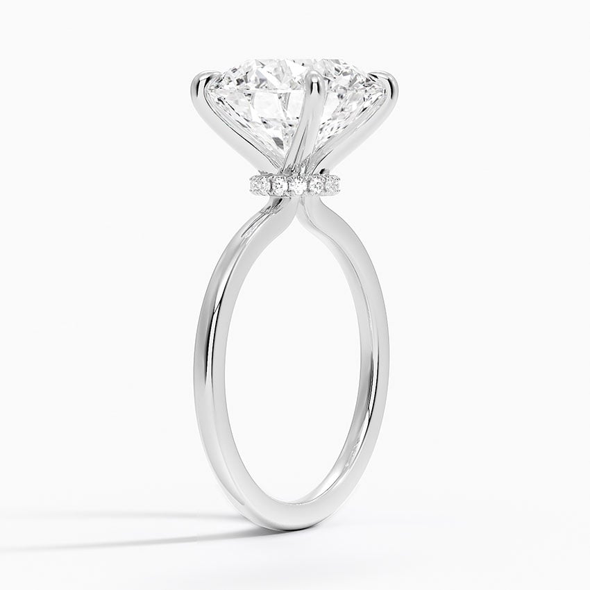 Secret Halo Diamond Engagement Ring