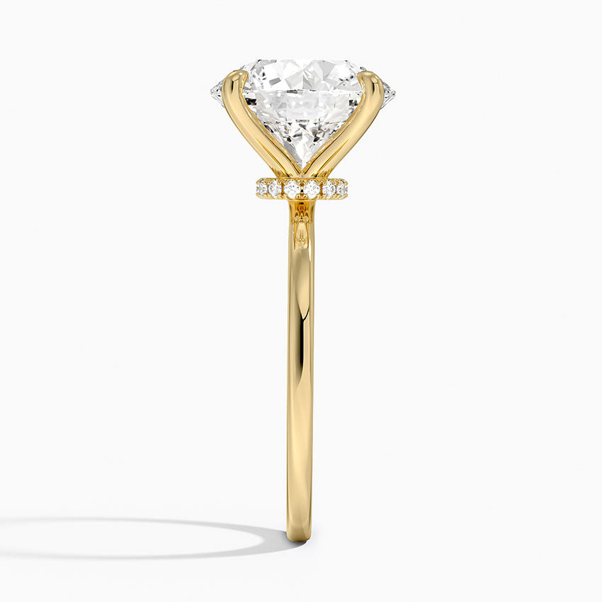 Secret Halo Diamond Engagement Ring