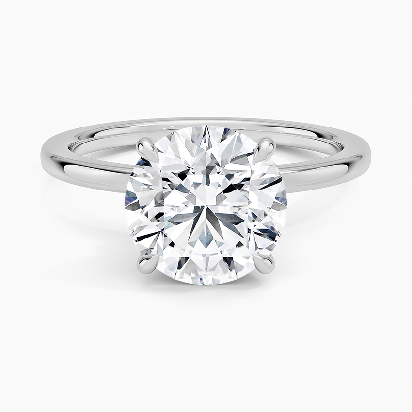 Secret Halo Diamond Engagement Ring